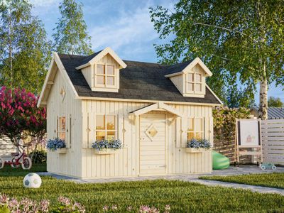 Cabane / maison de jeux pour enfant en bois Marie - 10 m² - Livraison à domicile incluse - PALMAKO