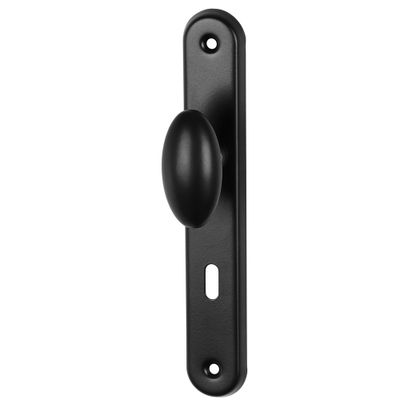 Poignées de porte sur plaques à clé Chic aluminium noir ALPERTEC
