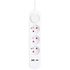 Multiprise avec interrupteur 3 prises + USB A + USB C 1m blanc - GEFOM