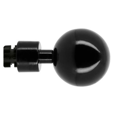 Embout déco boule en métal diam 20 mm Finition Noir brillant par 2 - MOBOIS