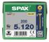 Vis tête fraisée PZ 5 x 120 mm par 200 SPAX