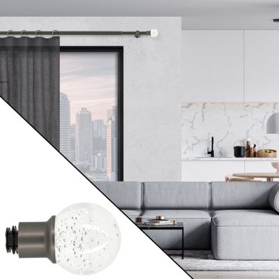 Embout déco bulles en métal diam 20 mm Finition Gun foncé - MOBOIS