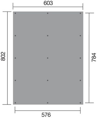 Carport double -  618 - 315 x 120 cm - toit en acier Livraison gratuite domicile WEKA
