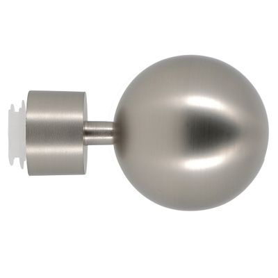 Embout déco boule en métal diam 28 mm Finition Chrome mat - MOBOIS