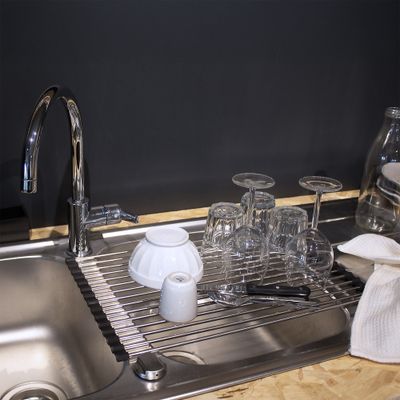 Egouttoir enroulable en métal 47 x 30 cm BOX & BEYOND