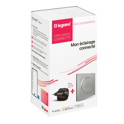 Pack de démarrage éclairage connecté Aluminium - Dooxie with Netatmo LEGRAND