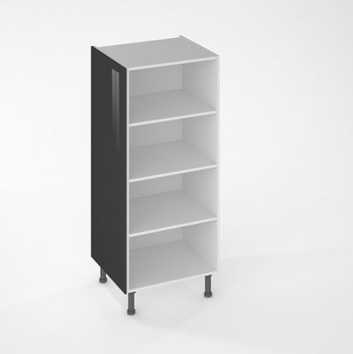 Joue de finition de cuisine Cristal anthacite 130 x 57 cm pour demi-colonne