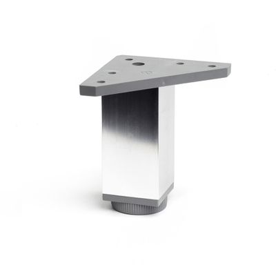 Pied carré réglable hauteur 100 mm aluminium REI