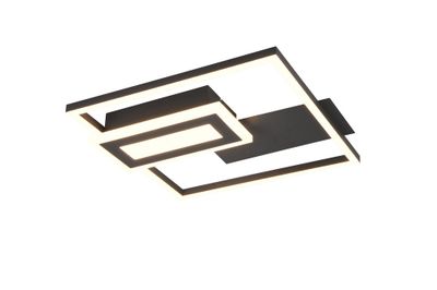 Plafonnier LED Spiro noir 2500 lumens blanc chaud - TRIO