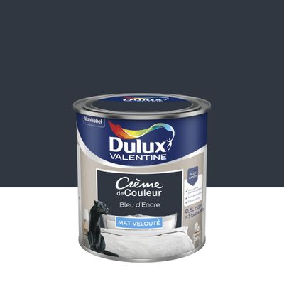 Peinture Crème de Couleur Bleu Encre mat 0,5 L - DULUX VALENTINE