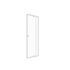Porte de douche pivotante 90x185 cm profilé blanc verre transparent 5 mm Spot - AURLANE