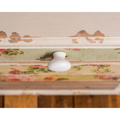 Bouton de meuble rond blanc diamètre 30 mm REI