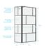 Paroi de douche à l'italienne avec déflecteur 90+40x195 cm profilé noir verre transparent 5 mm Bricks - AURLANE