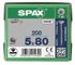 Vis tête fraisée T-star 5 x 80 mm par 200 SPAX