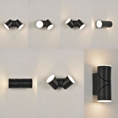Applique extérieur LED 2 têtes orientables Polaris noir IP54 1300 lumens blanc neutre - COREP
