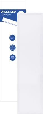 Dalle LED 30x120cm 40W encastrable anti-éblouissement UGR19 blanc neutre - Pan203 ARLUX