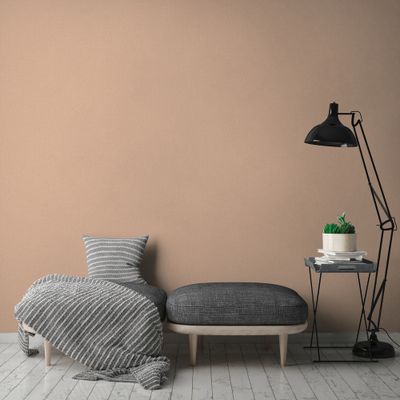 Papier peint expansé sur intissé uni effet tweed orange 53 cm x 10 m AS CREATION