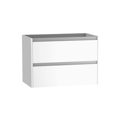 Caisson de salle de bains Thana 2 tiroirs L80 x H55 x P45 cm panneau de particules blanc