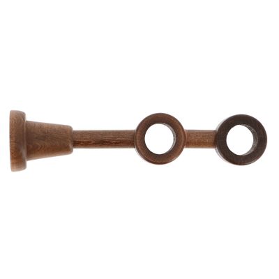 Support à oeil double recoupable en bois de 130 à 200 mm diam 28 mm Finition Chêne foncé - MOBOIS