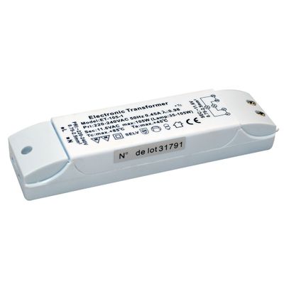 Transformateur alimentation LED ou halogène 230V vers 12V 105W - TIBELEC