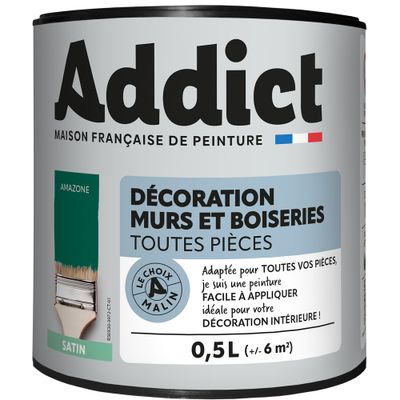 Peinture décoration Murs et Boiseries SATIN 0,5 L amazone - ADDICT