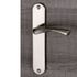 Poignées de porte sur plaques sans trou Urbaine aluminium métal nickel mat ALPERTEC