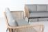 Salon de jardin CHRISTINA acier gris imitation rotin 7 places