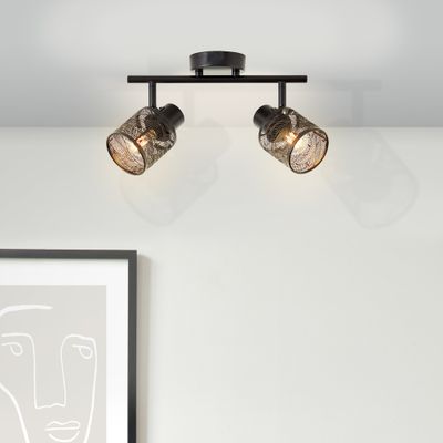 Réglette noir E14 2X40W BANO BRILLIANT