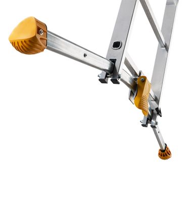 Echelle transformable 3 plans 3 x 11 échelons 6,90 / 7,60 m HobbyLot avec base rapportée aluminium - HAILO
